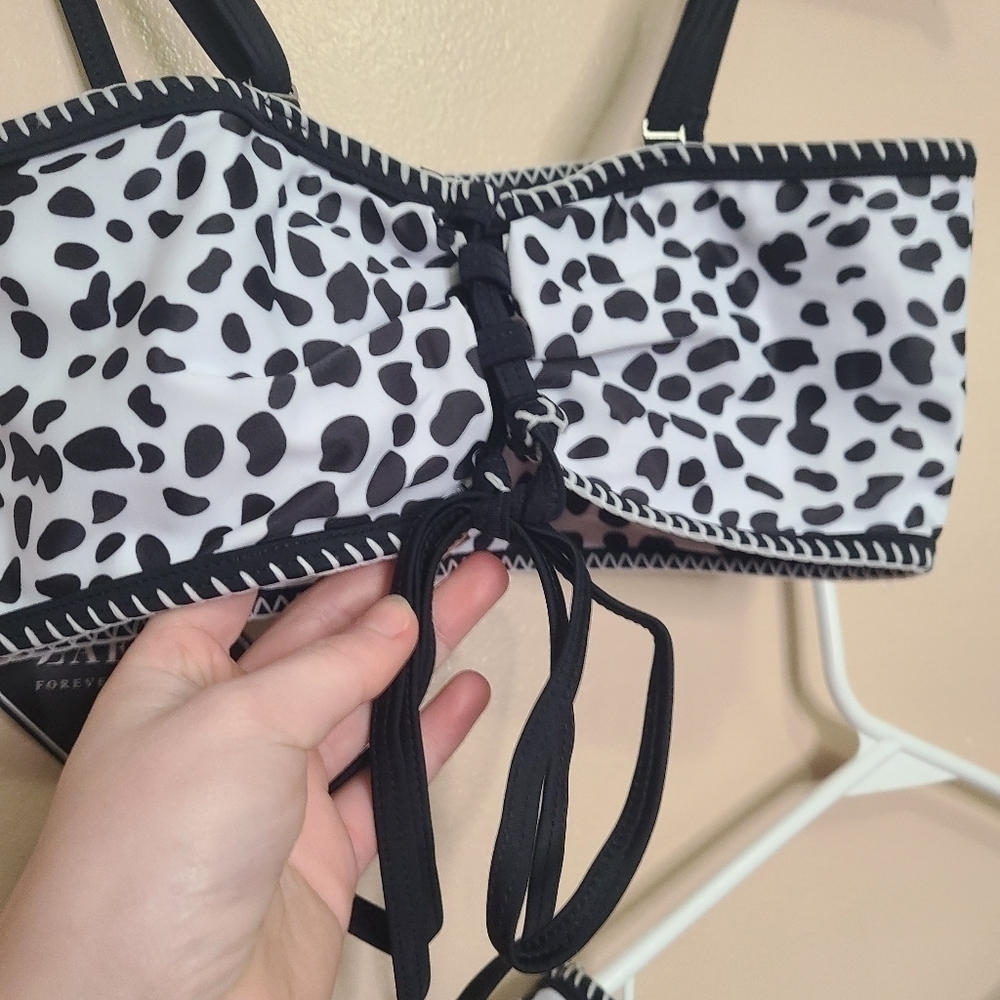 NWT Zaful Dalmation Print Two Piece Swimsuit - Picture 7 of 10